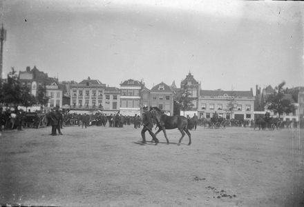 830987 Afbeelding van de paardenmarkt op het Vredenburg te Utrecht.